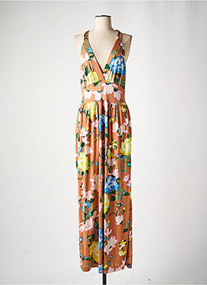 Robe longue imprimé fleurs sans manche rose MISSONI femme