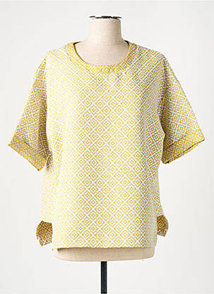 Top manches courtes manches courtes jaune CHRISTINA femme