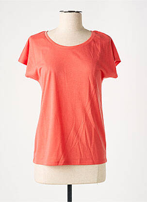 T-shirt stretch manches courtes rose LA HALLE femme