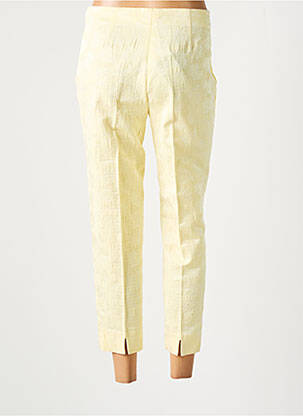 Pantalon 7/8 tissage popeline taille normale jaune PIAZZA SEMPIONE femme