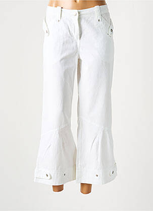 Pantalon 7/8 tissage popeline taille normale beige PROMOD femme