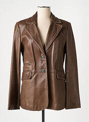 Veste en cuir marron H&M pour femme seconde vue