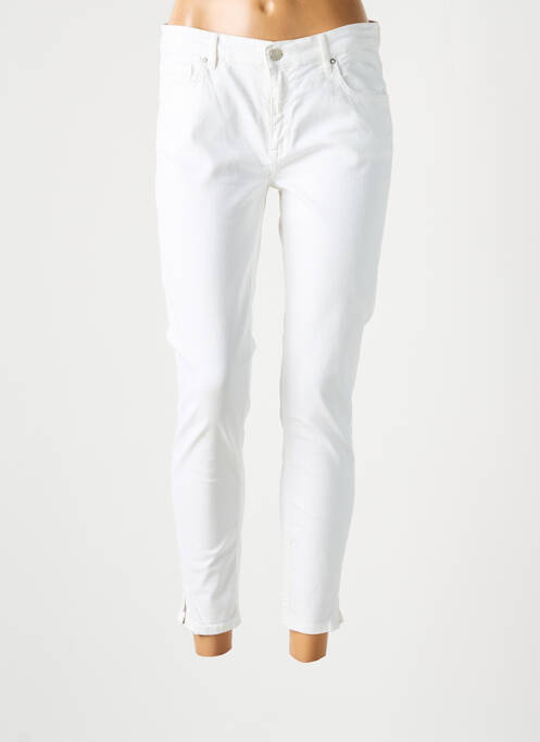 Pantalon 7/8 stretch taille normale beige ZARA femme