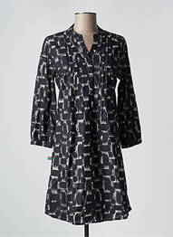 Robe courte manches longues manches longues noir KALI YOG femme