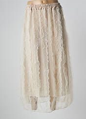 Jupe longue beige MADE IN ITALY pour femme seconde vue