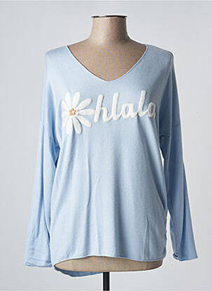 Pull bleu MADE IN ITALY pour femme
