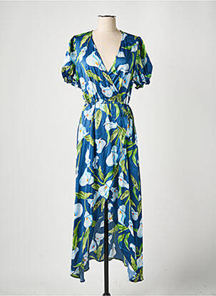 Robe longue manches courtes manches courtes bleu MC2 SAINT BARTH femme