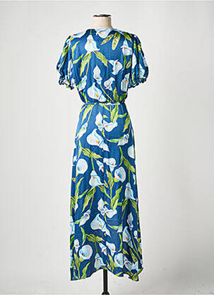 Robe longue manches courtes manches courtes bleu MC2 SAINT BARTH femme