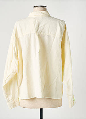 Chemisier tissage crêpe manches longues beige REIKO femme