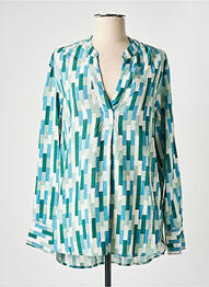 Blouse poignets boutonnés avec fente manches longues vert STORIATIPIC femme