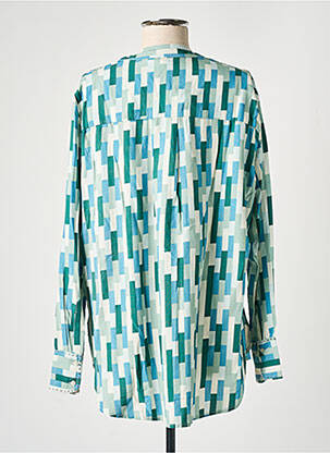 Blouse poignets boutonnés avec fente manches longues vert STORIATIPIC femme
