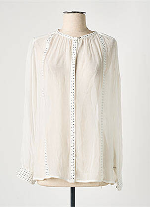 Blouse légère et transparente manches longues blanc REPLAY femme