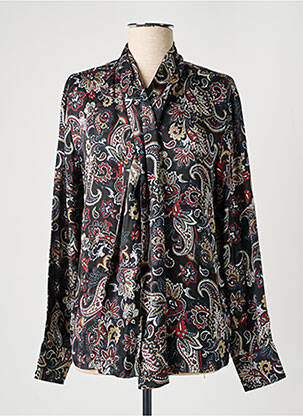 Blouse poignets boutonnés avec fente manches longues noir REPLAY femme