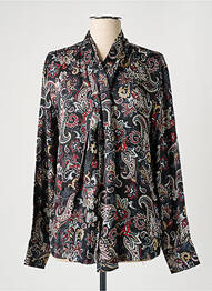 Blouse poignets boutonnés avec fente manches longues noir REPLAY femme