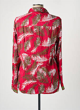 Chemisier coupe droite manches longues rouge STORIATIPIC femme
