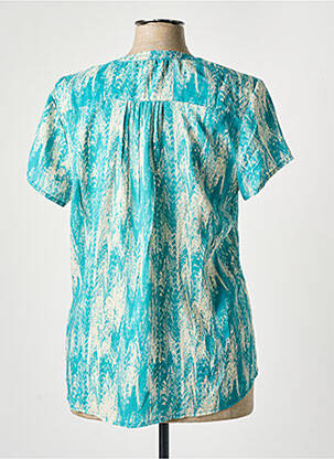 Top imprimé fantaisie manches courtes bleu STORIATIPIC femme