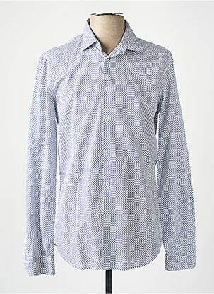 Chemise manches longues bleu MANUEL RITZ pour homme