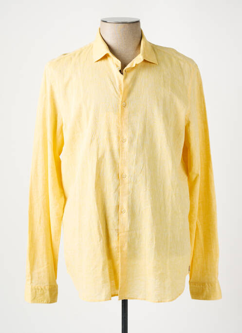 Chemise manches longues jaune MANUEL RITZ pour homme