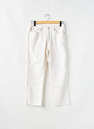 Jeans coupe droite taille haute taille haute blanc REIKO femme
