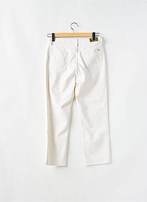 Jeans coupe droite taille haute taille haute blanc REIKO femme