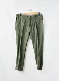 Pantalon chino tissage chiné taille normale vert MANUEL RITZ homme