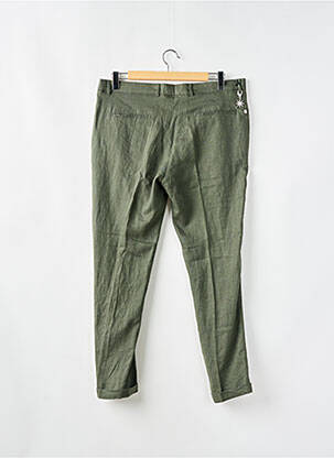 Pantalon chino tissage chiné taille normale vert MANUEL RITZ homme
