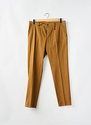 Pantalon chino stretch taille normale marron MANUEL RITZ homme