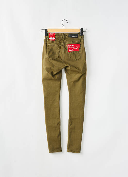 Pantalon slim skinny taille normale vert REPLAY femme