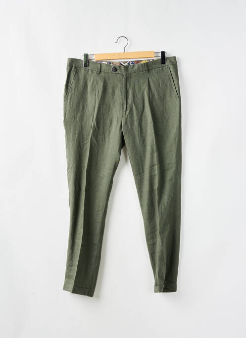 Pantalon chino tissage chiné taille normale vert MANUEL RITZ homme