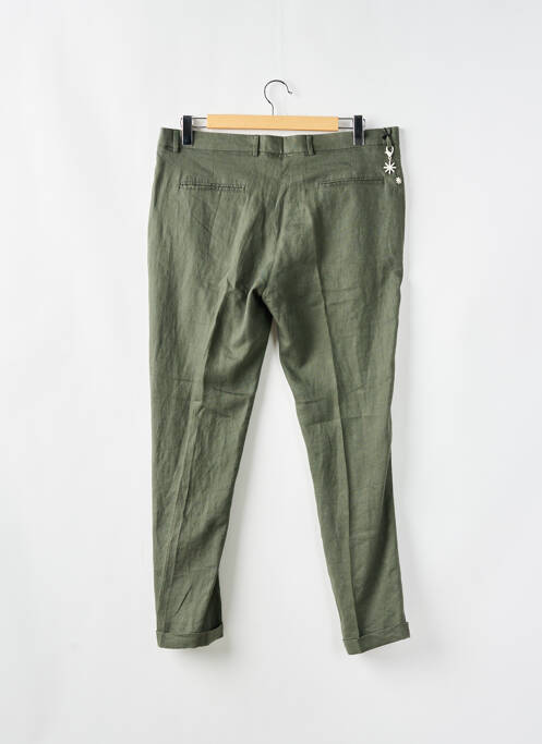 Pantalon chino tissage chiné taille normale vert MANUEL RITZ homme