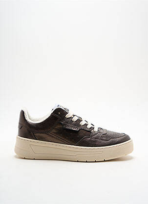 Baskets matière lisse talon de 4 à 6cm marron SCHMOOVE femme