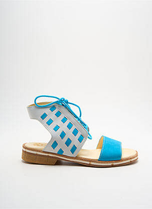 Sandales/nu pieds chiquet talon plat jusqu'à 3cm bleu PROPHECY femme
