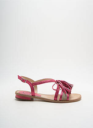 Sandales/nu pieds chiquet talon plat jusqu'à 3cm rose KARSTON femme