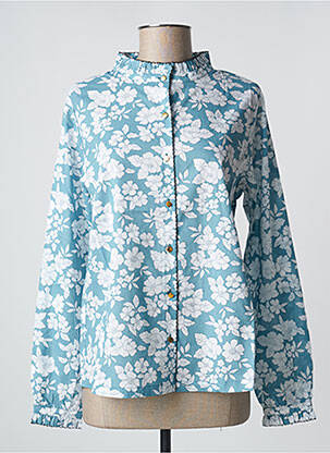 Chemisier imprimé fleurs manches longues bleu PETITE LUCETTE femme
