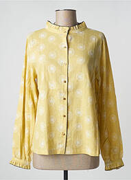 Chemisier tissage crêpe manches longues jaune PETITE LUCETTE femme