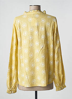 Chemisier tissage crêpe manches longues jaune PETITE LUCETTE femme