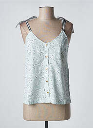 Top manches bretelles ajustables fines bretelles vert PETITE LUCETTE femme
