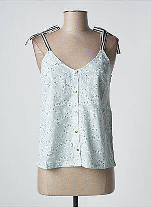 Top manches bretelles ajustables fines bretelles vert PETITE LUCETTE femme