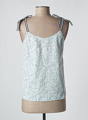 Top manches bretelles ajustables fines bretelles vert PETITE LUCETTE femme