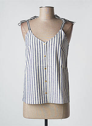 Top manches bretelles ajustables fines bretelles bleu PETITE LUCETTE femme
