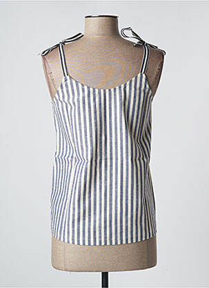 Top manches bretelles ajustables fines bretelles bleu PETITE LUCETTE femme
