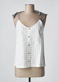 Top manches bretelles ajustables fines bretelles blanc PETITE LUCETTE femme