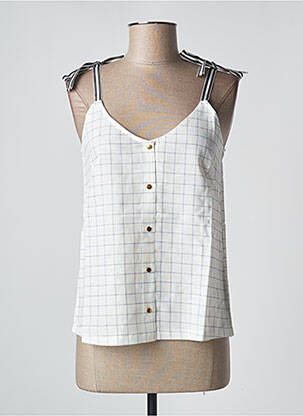 Top manches bretelles ajustables fines bretelles blanc PETITE LUCETTE femme