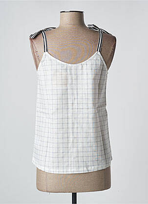 Top manches bretelles ajustables fines bretelles blanc PETITE LUCETTE femme