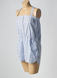 Combishort tissage popeline fines bretelles bleu PETITE LUCETTE femme