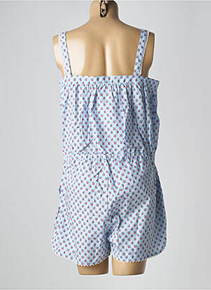 Combishort tissage popeline fines bretelles bleu PETITE LUCETTE femme