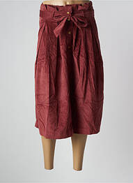 Jupe mi-longue coupe évasée marron PETITE LUCETTE femme