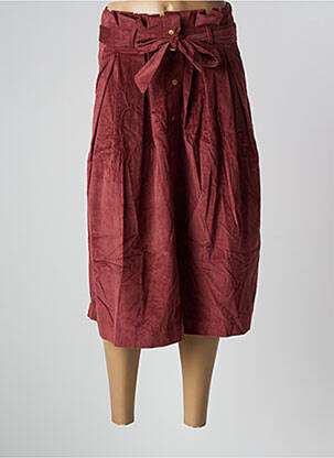 Jupe mi-longue coupe évasée marron PETITE LUCETTE femme