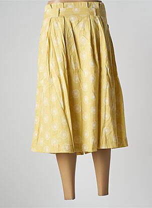 Jupe mi-longue coupe évasée jaune PETITE LUCETTE femme