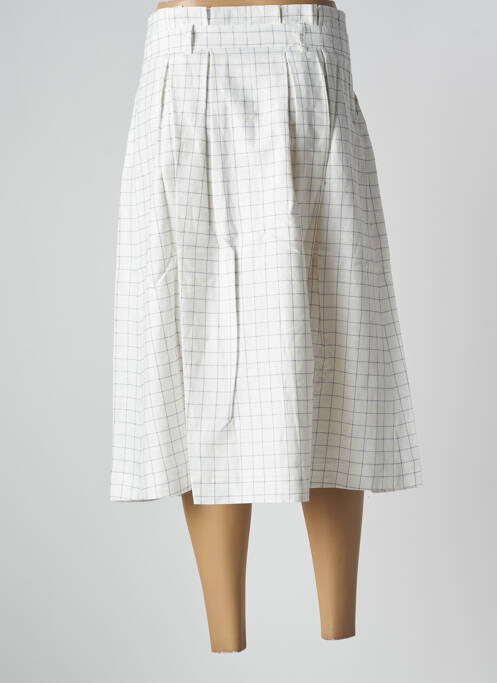 Jupe mi-longue blanc PETITE LUCETTE pour femme